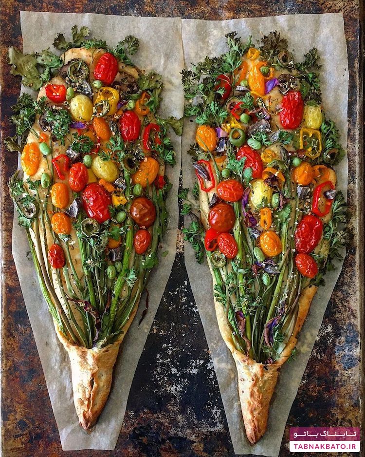 تابلوهایی زیبا از نان و سبزیجات!