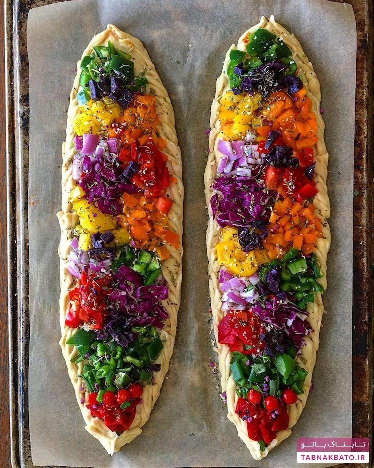 تابلوهایی زیبا از نان و سبزیجات!