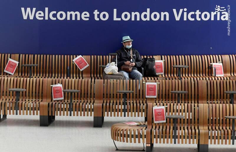 فاصله اجتماعی در ایستگاه راه‌آهن لندن+عکس
