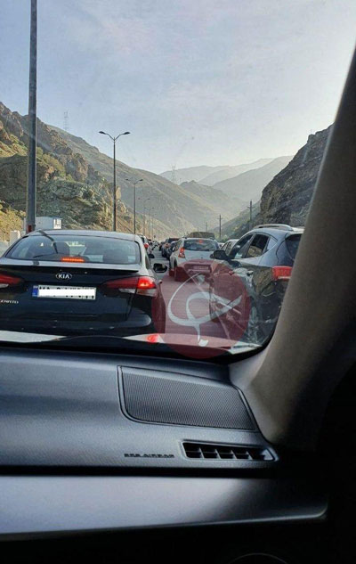 ترافیک سنگین در جاده چالوس+عکس