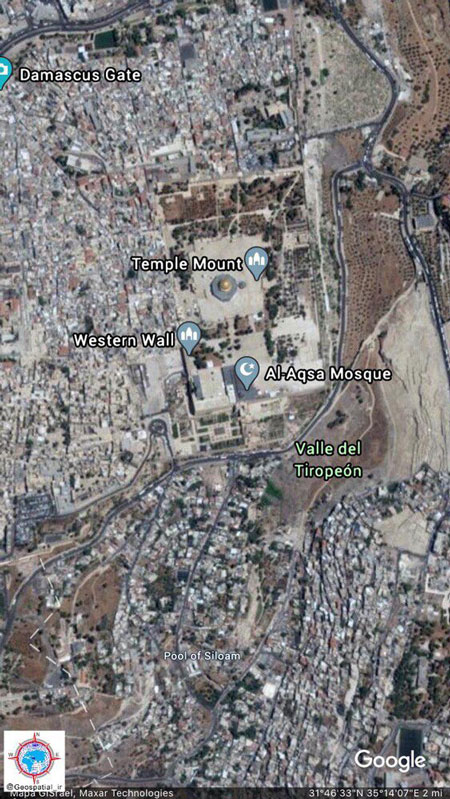 تصویر هوایی از مسجدالاقصی در بیت‌المقدس