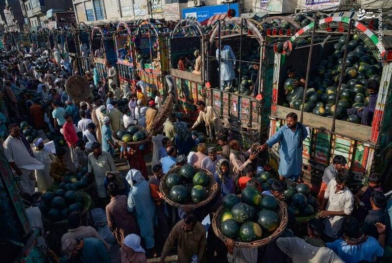 بازار هندوانه فروشان+عکس