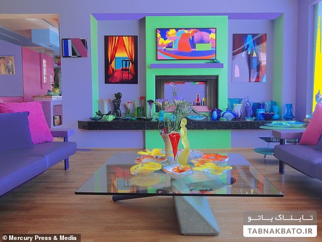 هنرمندی که خانه‌اش را به رنگین‌کمان تبدیل کرد