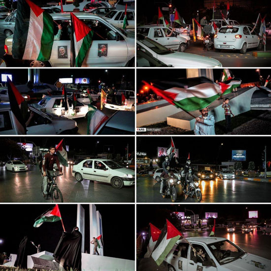 کاروان خودروییِ همبستگی با ملت فلسطین +عکس