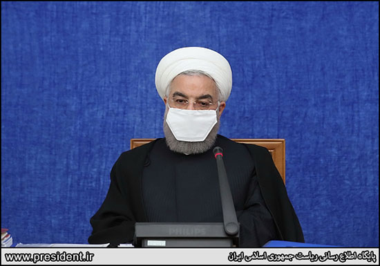 ماسک جدید روحانی سوژه شد+عکس