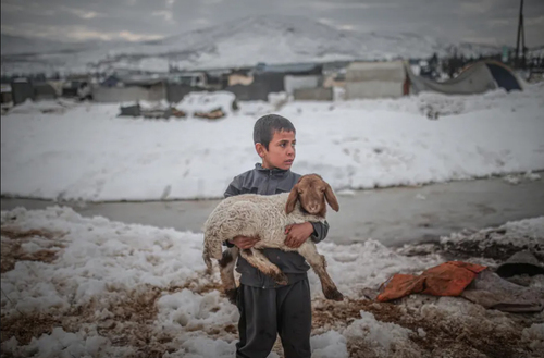 از اردوگاه آوارگان جنگی در عفرین سوریه تا گرم شدن در هوای سرد نوار غزه