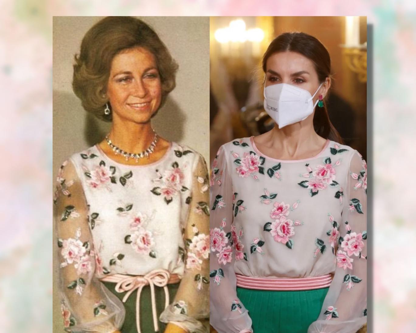ادای احترام ملکه اسپانیا به سبک لباس پوشیدن مادر شوهرش