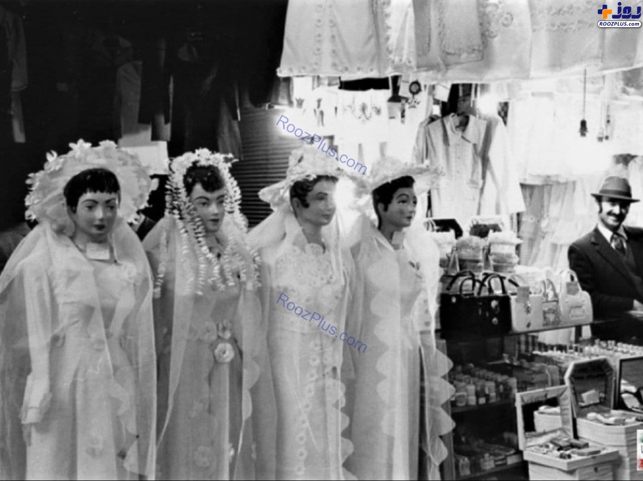 فروشگاه لباس عروس در بازار تهران - سال ۱۳۵۳ +عکس