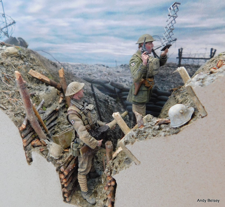 مدل‌های کوچکی که یک هنرمند از سنگر‌های جنگ جهانی اول ساخته و پیچیدگی و سختی تحمل آن‌ها توسط سربازان را نشان می‌دهدمدل‌های کوچکی از جنگ جتنی اولمدل‌های کوچکی از سنگر‌های جنگ جهانی اول