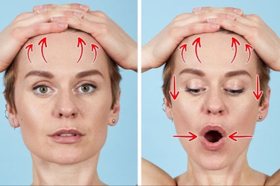 ۷ تمرین موثر برای خلاص شدن از چروک‌های صورت در ۱۲ دقیقه
