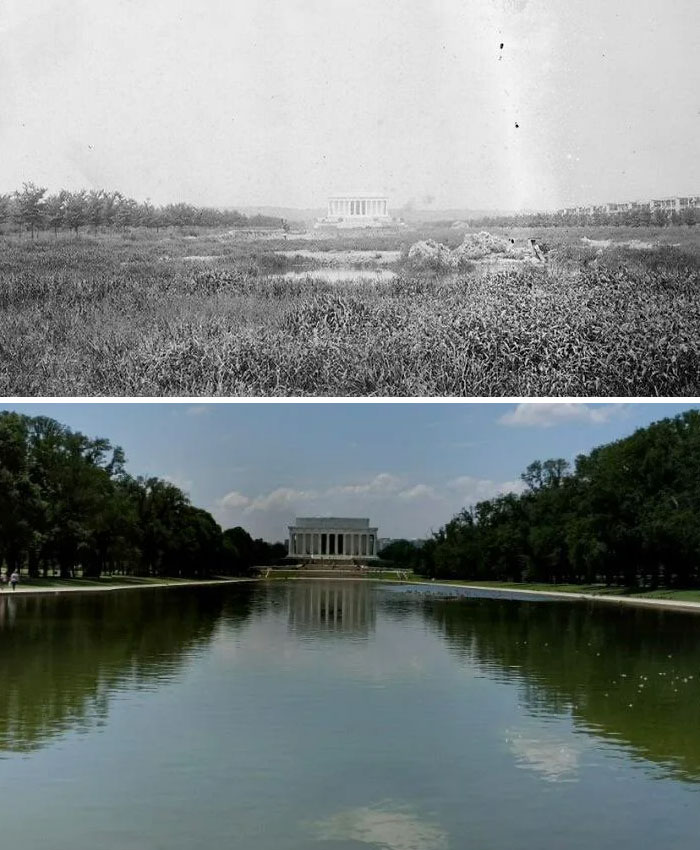 مقایسه عکس‌های قدیمی و جدید مکان‌های آشنا که نشان می‌دهند زمان چقدر روی همه چیز تأثیر گذاشته
