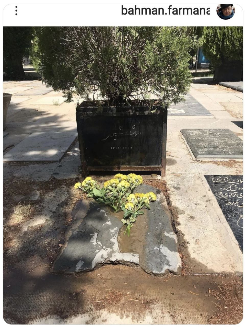 سنگ مزار نویسنده مشهور ایرانی تخریب شد