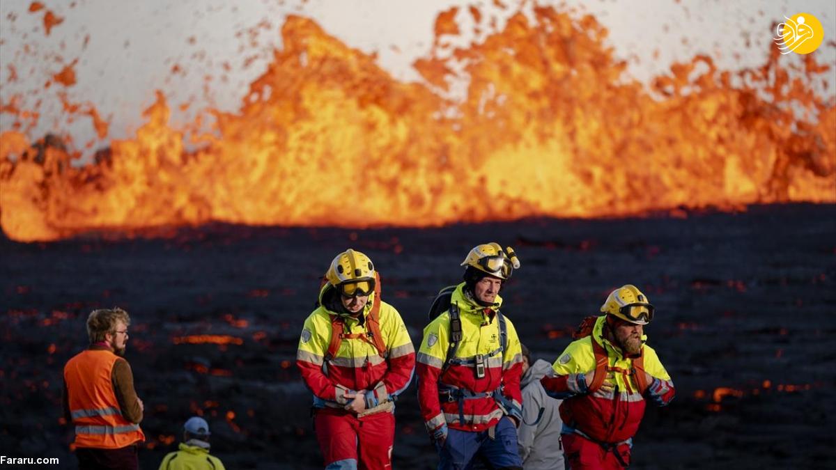 تصاویر زیبا از فوران آتشفشان در ایسلند