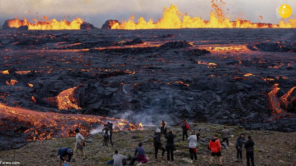 تصاویر زیبا از فوران آتشفشان در ایسلند