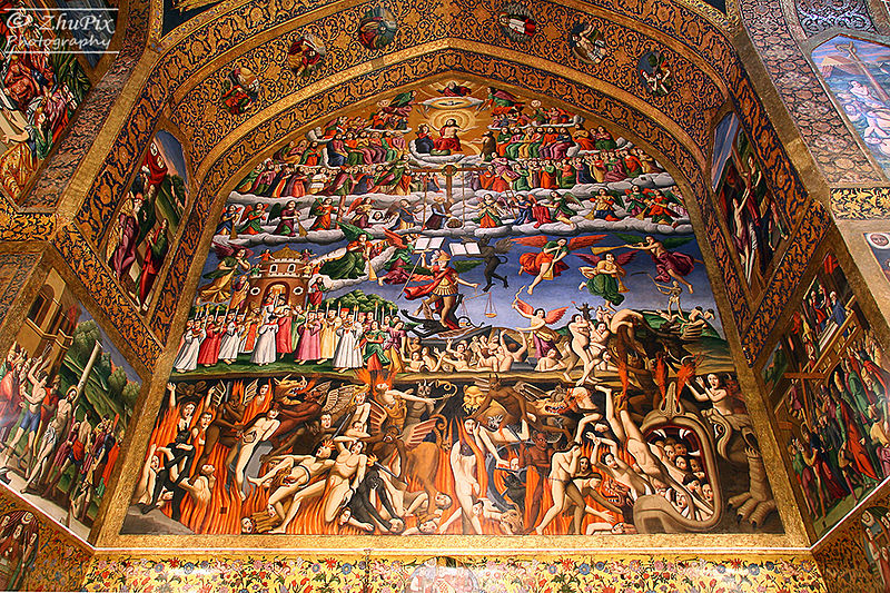 نقاشی بهشت و جهنم کلیسای وانک