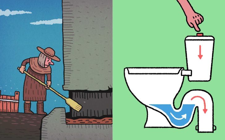 ۱۰ حقیقت چندش آور درباره مصائب استفاده از حمام و دستشویی در دوران قدیم (روزیاتو)
