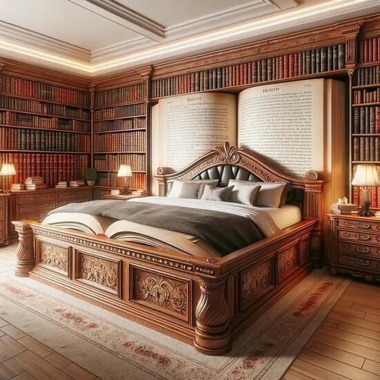 وقتی تختخواب و اتاق خوابت الهام گرفته از کتاب و کتابخانه باشه