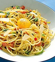 طرز تهیه غذای فوری و لذیذ؛ اسپاگتی با تخم‌مرغ