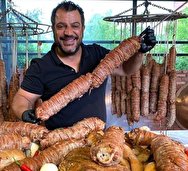 غذای روستایی؛ کباب بزرگ کوکورچ اصیل ترکیه