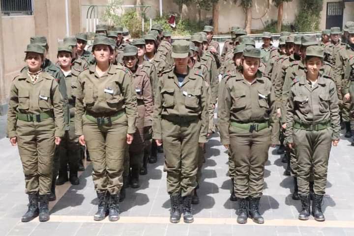 تصاویر عجیب از آموزش پلیس های زن سوریه