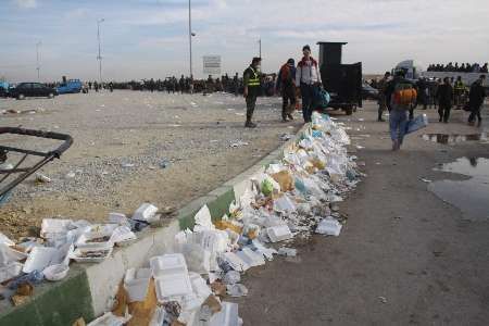 تولید روزانه ۲۰ تن زباله زائران در مرز مهران