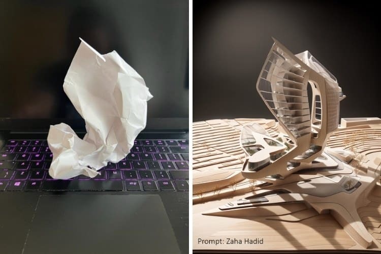 این معمار از فناوری هوش مصنوعی برای تبدیل کاغذ مچاله شده به ساختمان‌های آینده‌نگر استفاده می‌کند (یک پزشک)