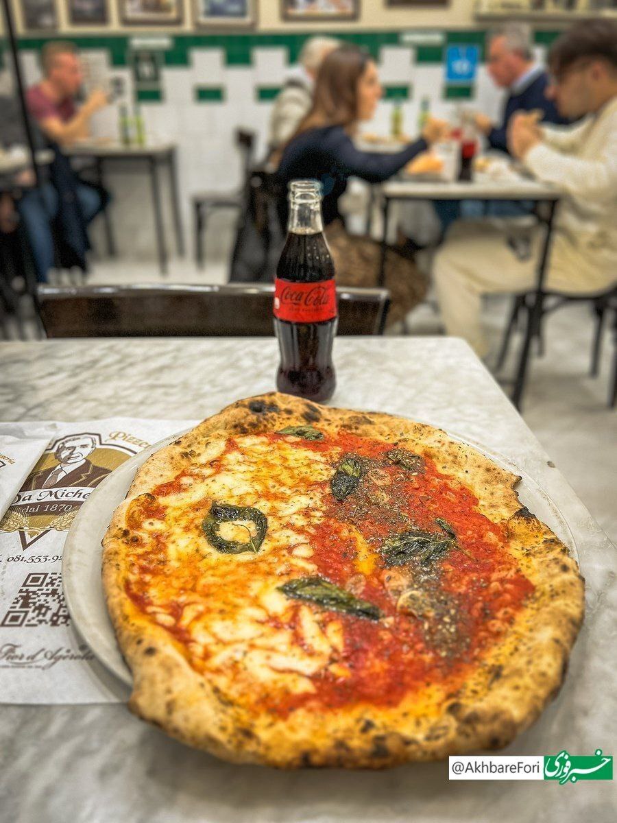 عکسی از قدیمی‌ترین پیتزا فروشی دنیا تو شهر ناپل ایتالیا