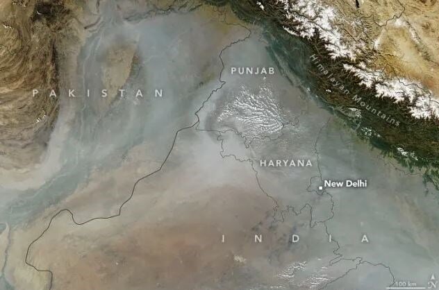 آلودگی وحشتناک هوا از نگاه ماهواره‌ ناسا