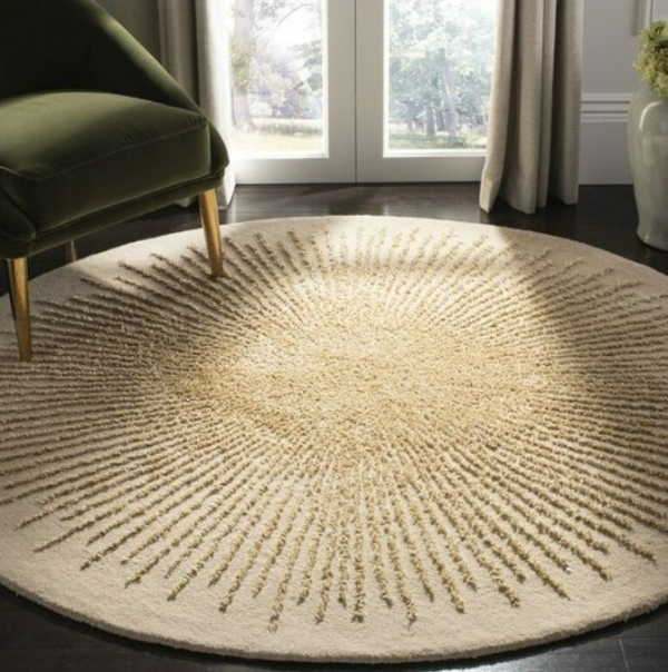 ۲۰ مدل فرش و گلیم دایره‌ای مدرن | فرش‌های گرد مناسب برای دکوراسیون خانه شما (ستاره)