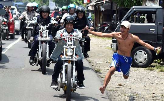 موتورسواری جوکو ویدودو رییس جمهور اندونزی