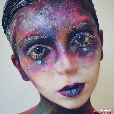 میک آپ کهکشانی؛ نقاشی صور فلکی بر روی صورت
