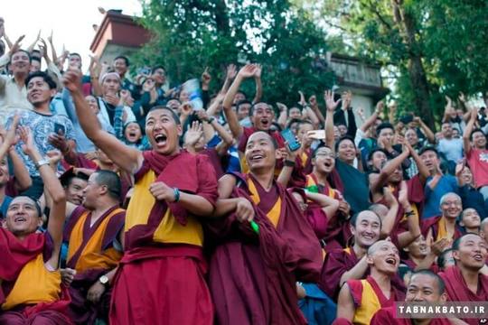 هند: فریاد راهبان بودایی برای تیمشان در مسابقات فوتبال در دارماسالا شمال هند