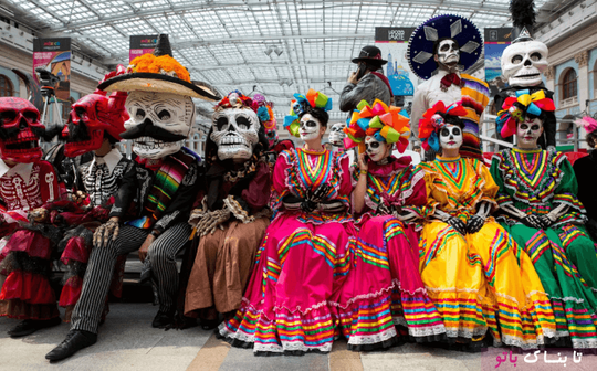 جشن روز مردگان از سوی هواداران مکزیک در روسیه برگزار شد
