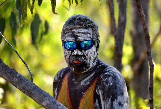عضو یک قبیله در استرالیا