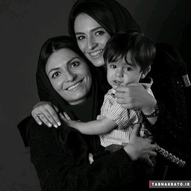 گلاره عباسی با خواهر و خواهرزاده اش