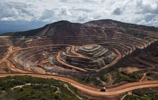 نمایی از معدن طلا در گوئررو، مکزیک