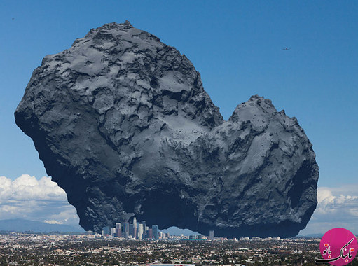 این هم حجم یک شهاب سنگ نسبت به شهر لوس آنجلس است. شهاب سنگها بزرگترین تهدید برای کره زمین به شمار می روند.