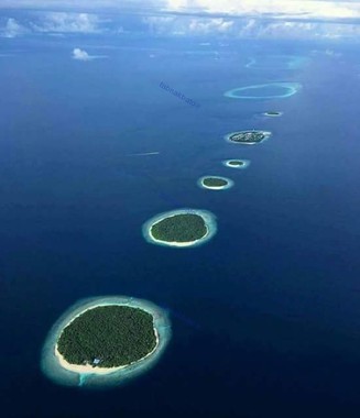 عکس هوایی از جزایر مالدیو