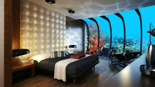 اتاق یک هتل در زیر آب، دبی