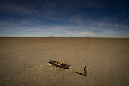 بستر خشک دومین دریاچه بزرگ بولیوی