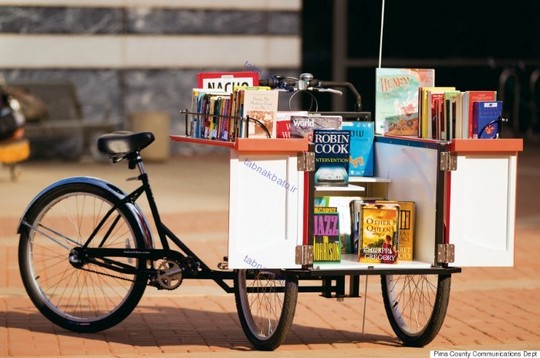 کتابخانه ای بر روی یک دوچرخه، توسان، آریزونا
