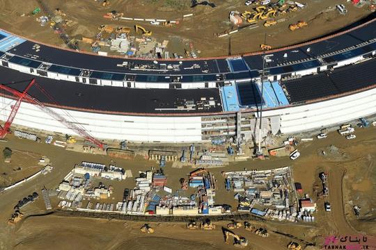 نمایی دیگر از پردیس شماره 2 شرکت اپل در حال ساخت در کوپرتینو؛ عکس هوایی از Noah Berger