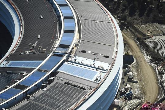 نمایی از پردیس شماره 2 اپل در حال ساخت در بخش کوپرتینو؛ عکس هوایی از Noah Berger
