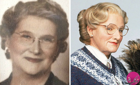شباهت عجیب مادر مادربزرگ یکی از دوستان به شخصیت خانم داوت فایر