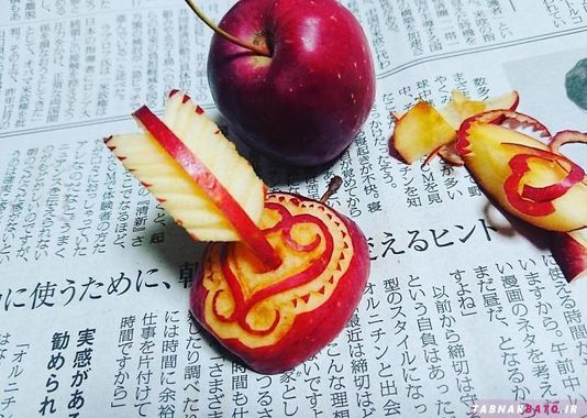 حکاکی حیرت آور هنرمند ژاپنی روی خوراکی ها
