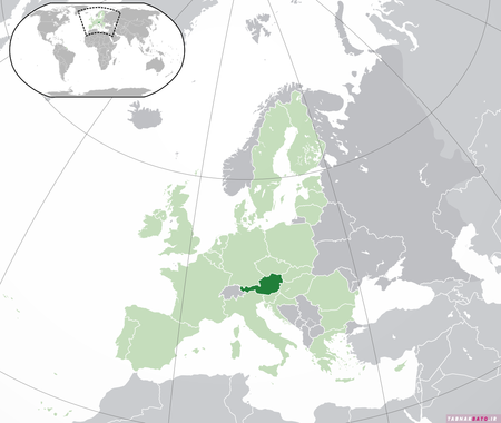 این کشور از شمال با آلمان و جمهوری چک، از شرق با اسلوواکی و مجارستان، از جنوب با ایتالیا و اسلوونی و از غرب با سوئیس و لیختنشتاین هم مرز است