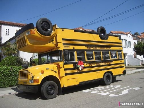 طراحی روی هم دو اتوبوس 