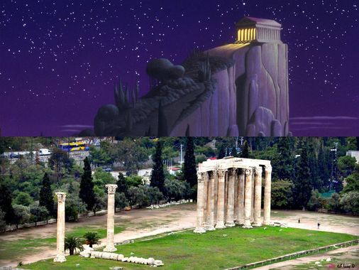 هرکول، یونان، جزایر دریای مدیترانه و معماری های کلاسیک این مناطق الهام بخش مکان هایی هستند که در انیمیشن هرکول به تصویر کشیده شده است