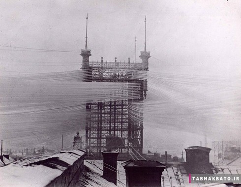 خطوط سیم تلفن، استکهلم، ۱۸۹۰ میلادی