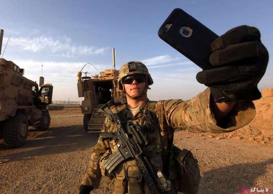 سرباز آمریکایی در پایگاه نظامی آمریکا ، جنوب موصل؛ ۲۵ اکتبر ۲۰۱۶
